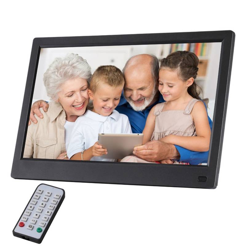 Cadre Photo Numérique 12 pouces LED Full HD 1080p Album + SD 4Go Noir YONIS-0