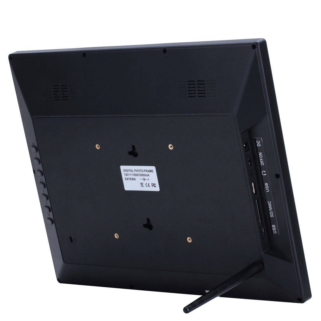 Cadre Photo Numérique HD LED 14 Pouces Tout-En-Un Lecteur MP3 Mp4 Alarme Noir + SD 32Go YONIS-1