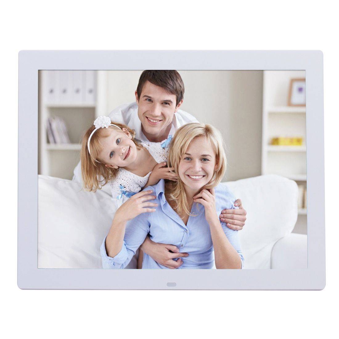 Cadre Photo Numérique HD LED 14 Pouces Tout-En-Un Lecteur MP3 Mp4 Alarme Blanc + SD 32Go YONIS-1