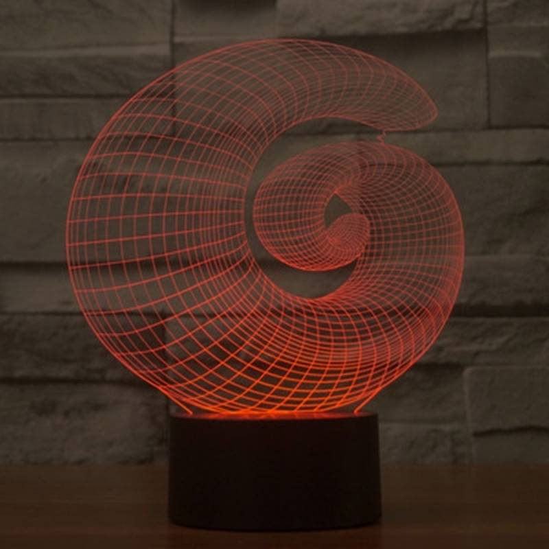 Lampe 3D Originale Abstrait Lumière LED Maison 7 Couleurs Tactile USB YONIS-0