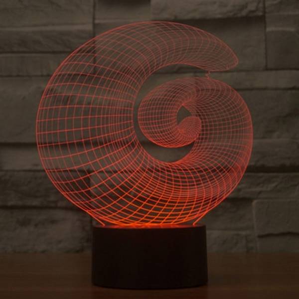 Lampe 3D Originale Abstrait Lumière LED Maison 7 Couleurs Tactile USB YONIS