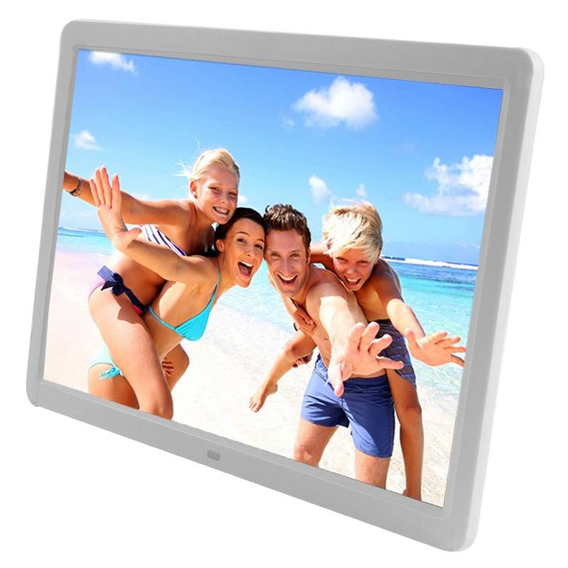 Cadre Numérique 1280X800 Lecteur Musique Vidéos Films Port USB Mmc Réveil Blanc + SD 32Go YONIS-2