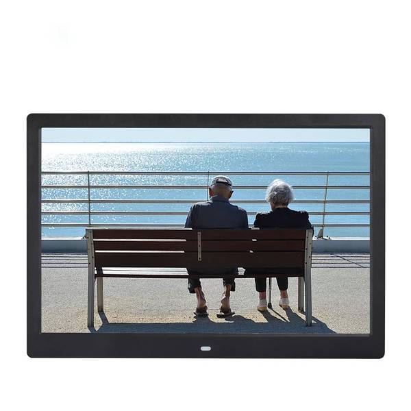 Cadre Photo Numérique 14 Pouces Album Digital Ecran LED Lecteur Vidéo + SD 4Go Noir YONIS