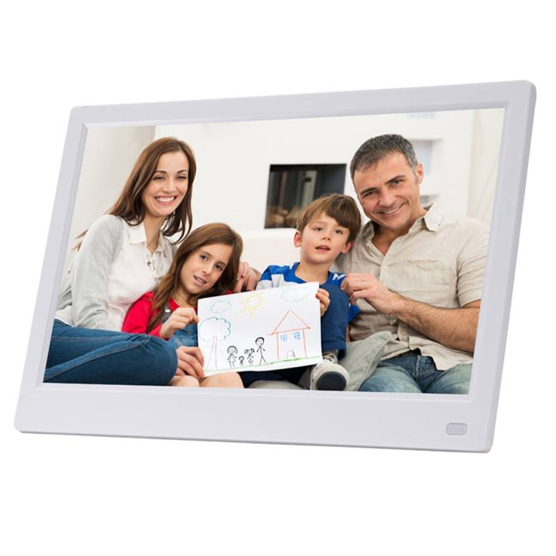 Cadre Photo Numérique 12 pouces LED Full HD 1080p Album + SD 16Go Blanc YONIS-0