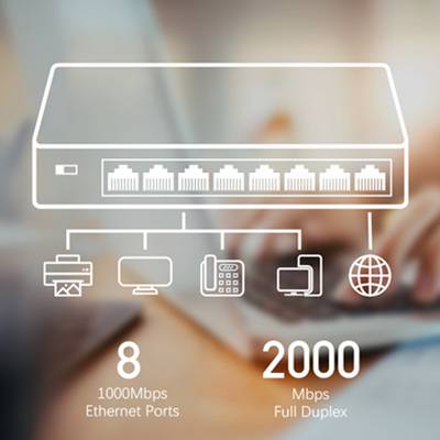 Commutateur Gigabit 8 ports CUDY GS108-2