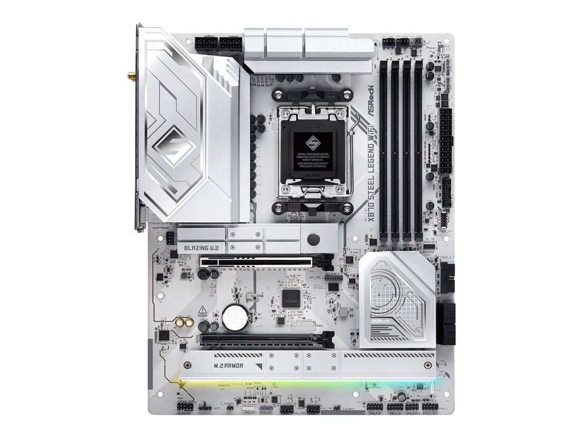 Asrock X870 Steel Legend WiFi, AMD, Emplacement AM5, AMD Ryzen™ 7, AMD Ryzen™ 9, DDR5-SDRAM, 256 Go, DIMM-0