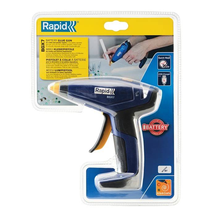 Pistolet à Colle Bgx7 Rapid Sans Fil, Colle ø 7mm, Chauffage Rapide - Rapid-1