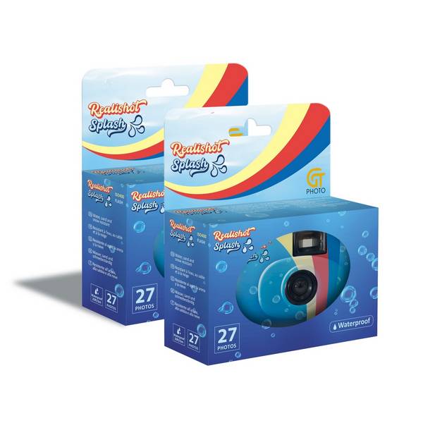GT Photo GT27WP Realishot Splash - Pack de 2 Appareils Photo Jetables Étanches, 27 Photos, 35mm, 4K Ultra HD, Waterproo