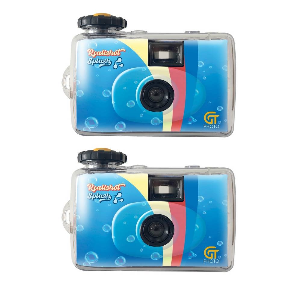 GT Photo GT27WP Realishot Splash - Pack de 2 Appareils Photo Jetables Étanches, 27 Photos, 35mm, 4K Ultra HD, Waterproo-1