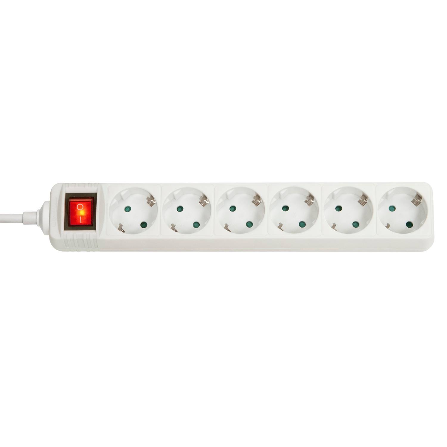 Bloc multiprise avec interrupteur LINDY 73103 x6 blanc contact de protection 1 pc(s)-1