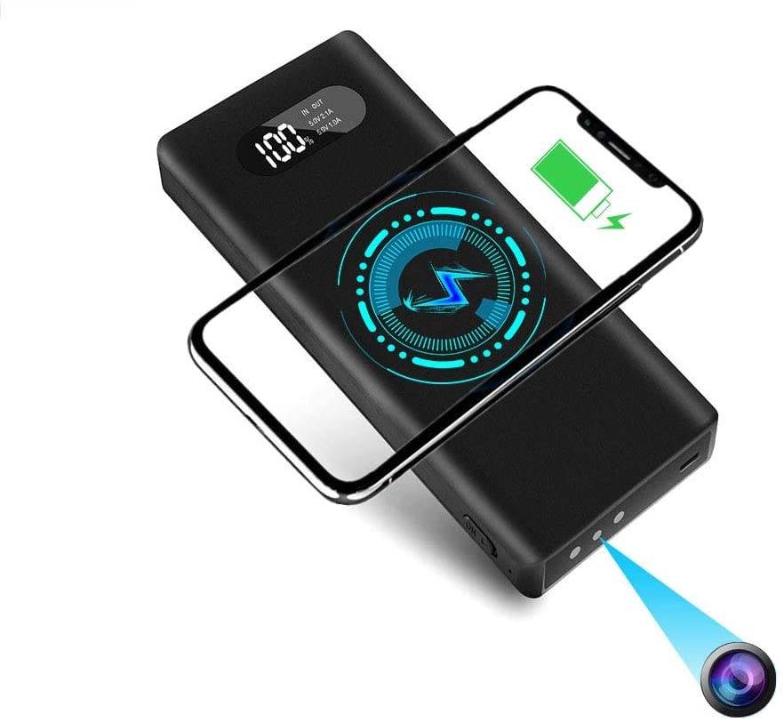 Batterie Caméra Espion Full HD 1080p Powerbank Vision IR Détection Mouvement + SD 4Go YONIS-0