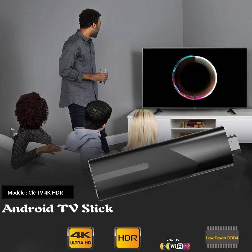 Box Android TV 6K HD Quad-Core 2GB RAM 16GB ROM WiFi HDMI Multi-Langues - Noir - Yonis-1