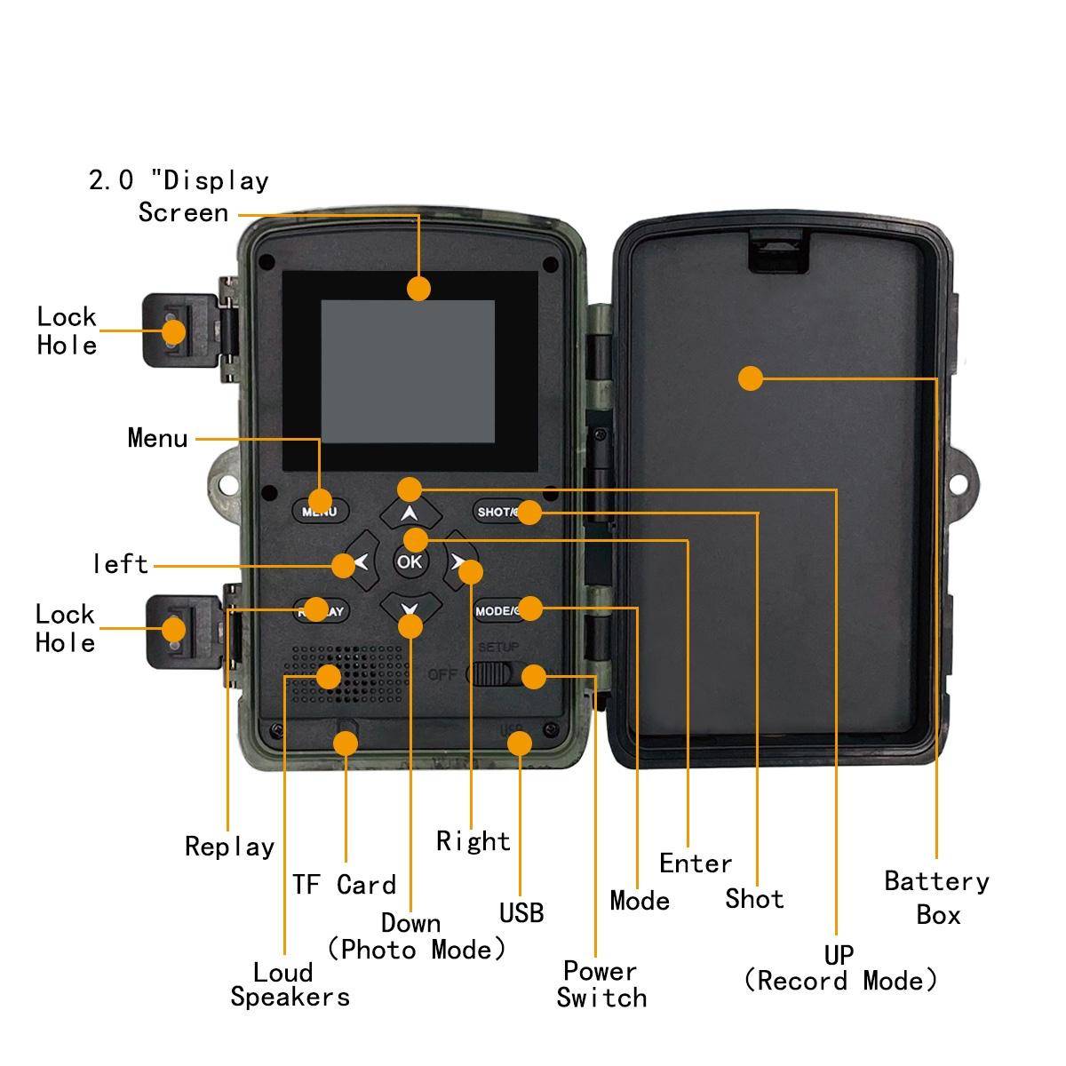 Caméra De Chasse 1080P Vision Nocturne WiFi Étanche Pour Surveillance Faune YONIS-1