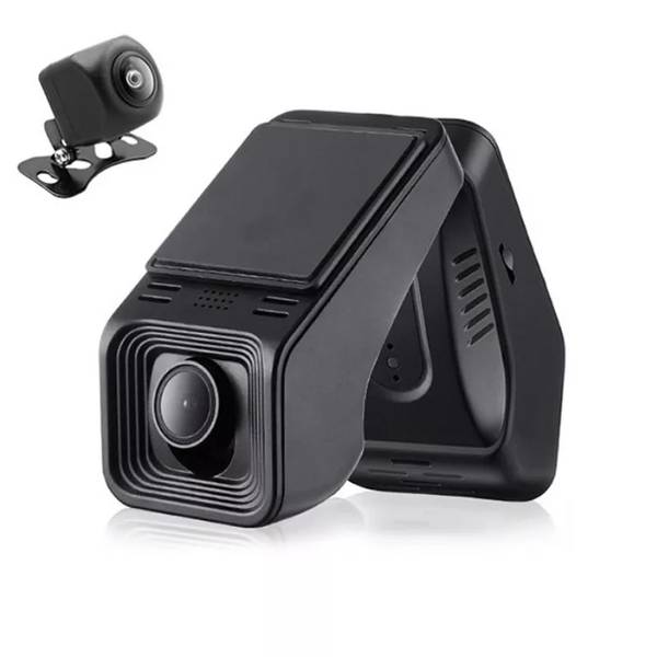 Dashcam HD Vision Nocturne 1080P Double Lentille Enregistrement Sécurisé + SD 16Go YONIS