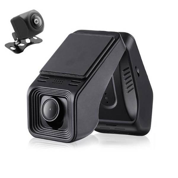 Dashcam HD Vision Nocturne 1080P Double Lentille Enregistrement Sécurisé + SD 32Go YONIS