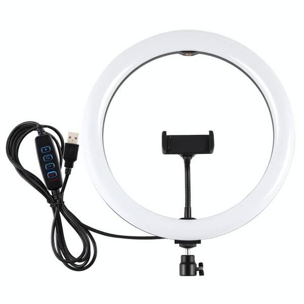 Ring Light LED 30cm USB 3 Modes Selfie Vlogging Photo Vidéo Portable Noir YONIS