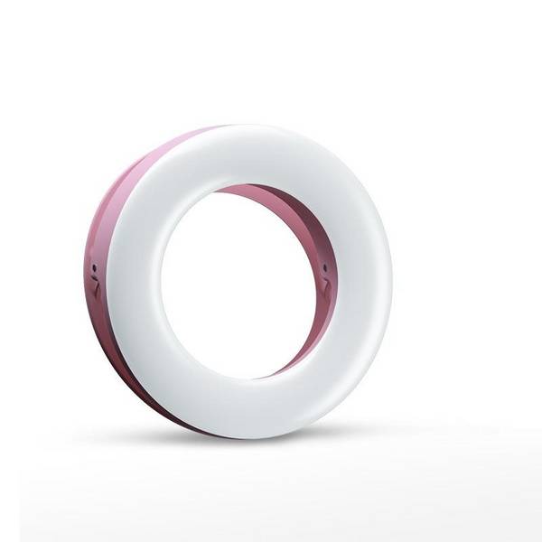 Ring Light Selfie LED Universel Pour Téléphone Avec Réglage Lumière Chaude/Froide Rose YONIS