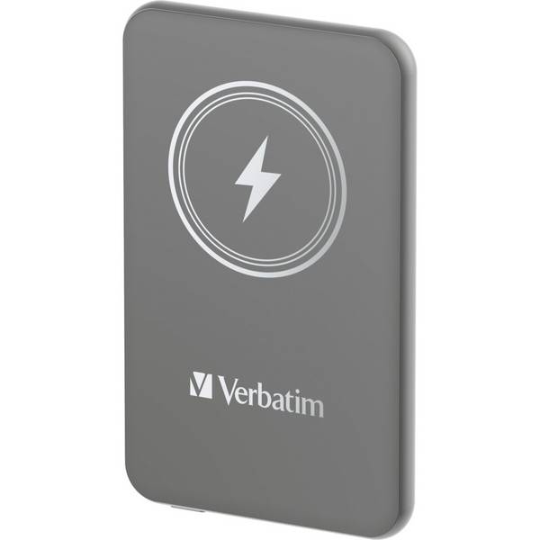 VERBATIM CHARGE N GO MAGNETIC WIRELESS POWER BANK 10000 GREY WCF (P)