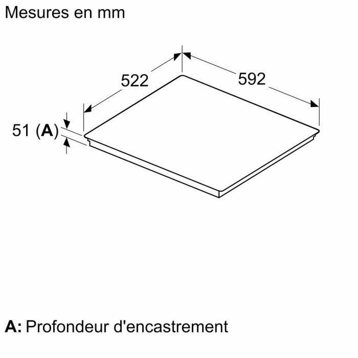 Table De Cuisson Induction 60cm 4 Feux 7400w Noir Neff T66FTX4L0-1
