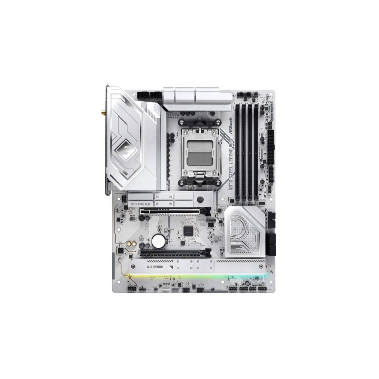 Asrock X870 Steel Legend WiFi, AMD, Emplacement AM5, AMD Ryzen™ 7, AMD Ryzen™ 9, DDR5-SDRAM, 256 Go, DIMM-2