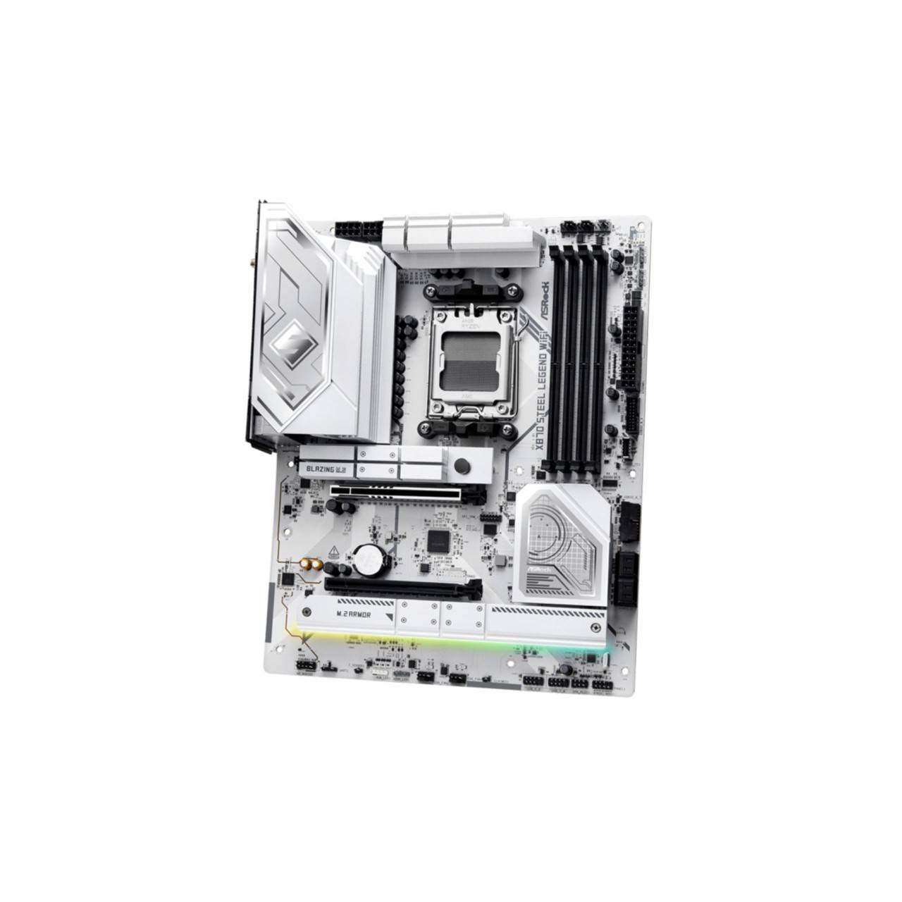 Asrock X870 Steel Legend WiFi, AMD, Emplacement AM5, AMD Ryzen™ 7, AMD Ryzen™ 9, DDR5-SDRAM, 256 Go, DIMM-4