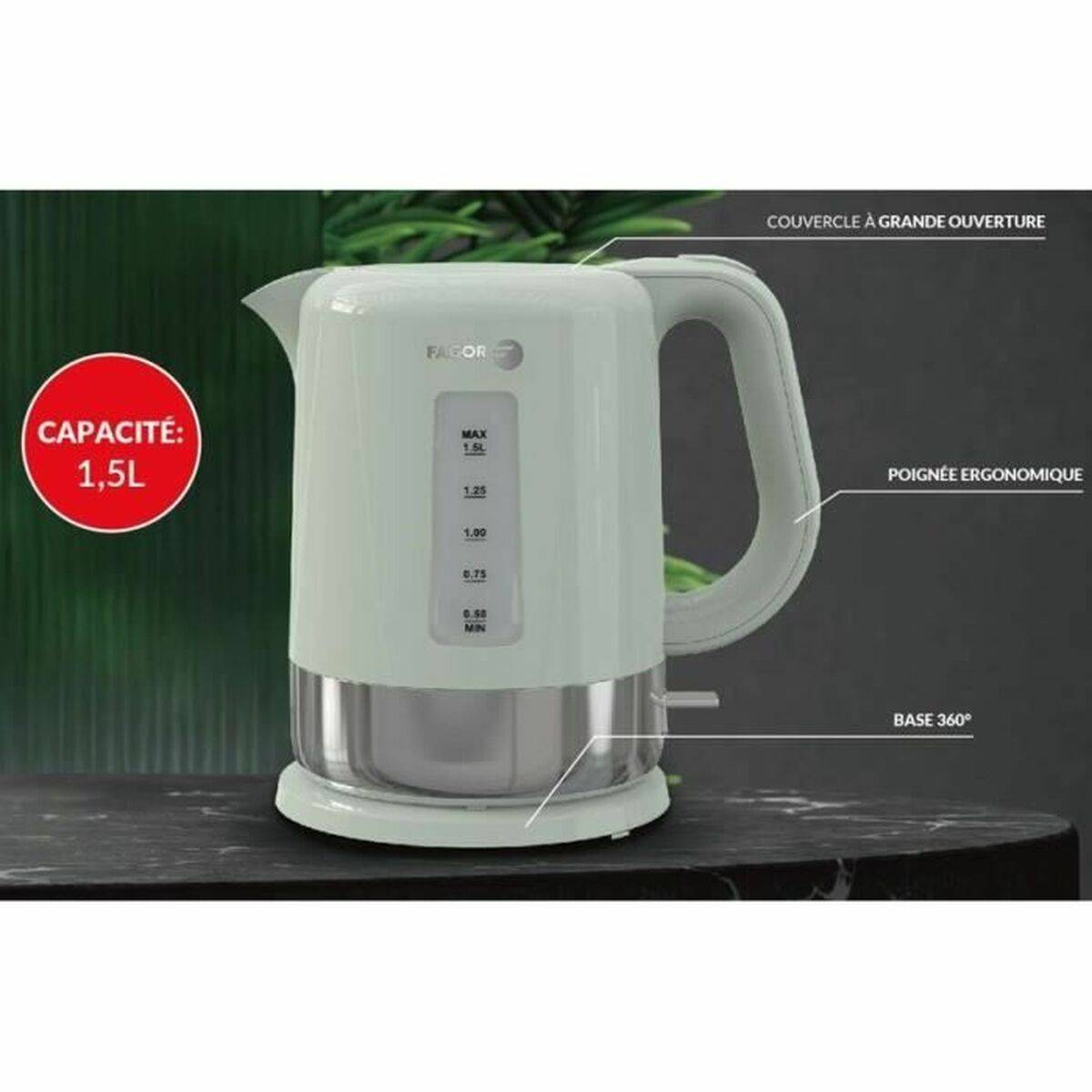 Bouilloire Sans Fil 1.5l 2200w Fagor FG5148-4
