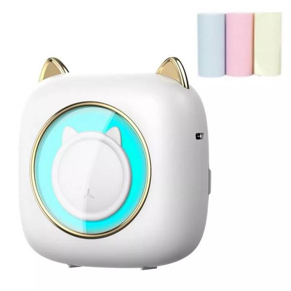 Mini Imprimante Sans Fil Portable Avec Lumière Ambiante Et Papier Couleur YONIS