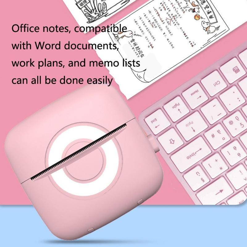 Mini Imprimante Portable Sans Encre Bluetooth Haute Définition Pour Étudiants Rose YONIS-1
