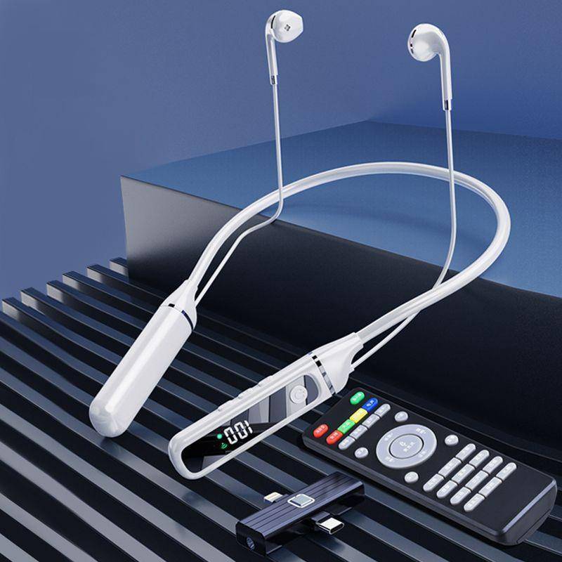 Ecouteurs Bluetooth Sport Sans Fil Avec Carte Son Intégrée et Basse Puissante Blanc YONIS-0
