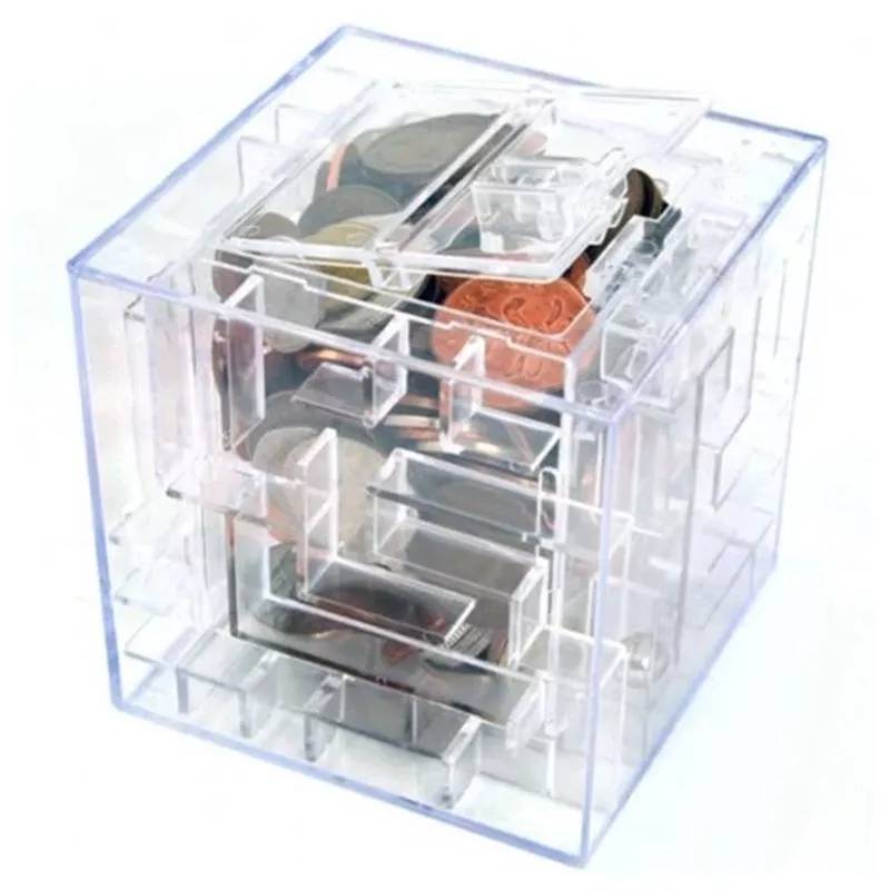 Tirelire Puzzle 3D Transparente Défi Amusant Pour Économiser Et Offrir Blanc YONIS-0