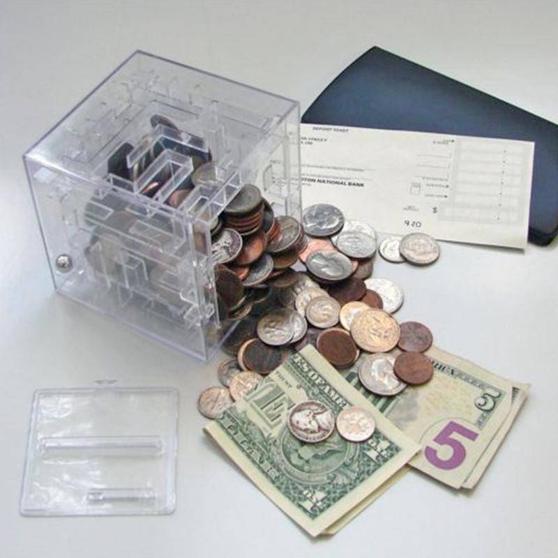 Tirelire Puzzle 3D Transparente Défi Amusant Pour Économiser Et Offrir Blanc YONIS-1