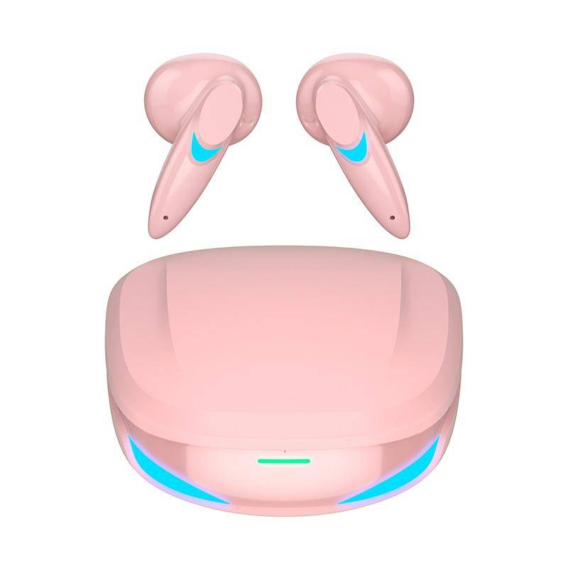 Ecouteurs Bluetooth 5.2 Stéréo Tactile Pour Jeux Avec Longue Autonomie - Rose - Yonis-0