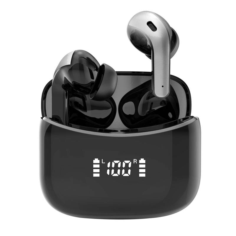 Ecouteurs Bluetooth Sans Fil Confort Sport Son Stéréo Affichage Digital Noir YONIS-0