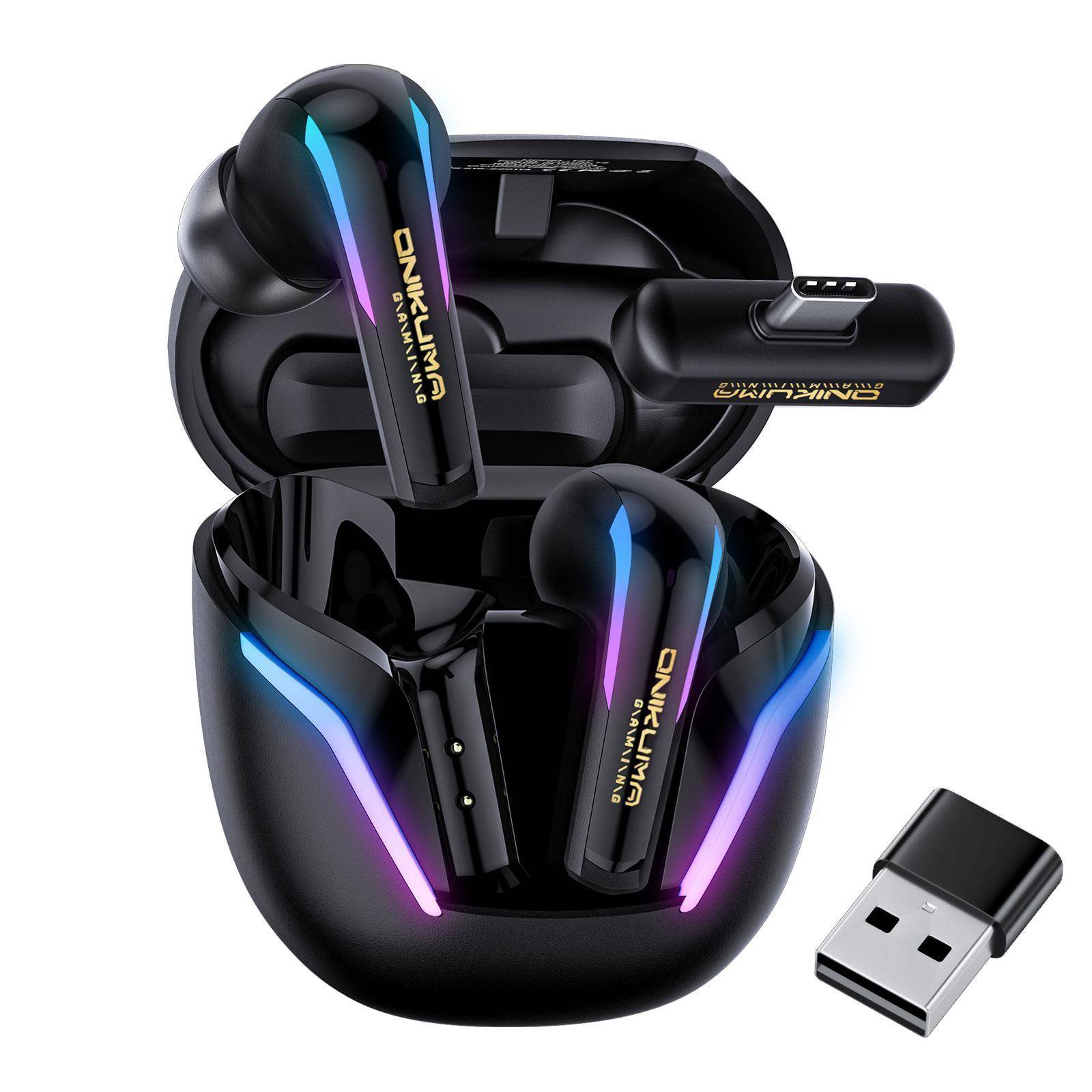 Ecouteurs Bluetooth Sans Fil Dual Mode Noir Autonomie 80h Chargement Rapide YONIS-0