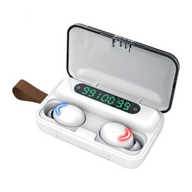 Ecouteurs Bluetooth Réduction De Bruit Écran LED Toucher Intelligent 220h - Blanc - Yonis