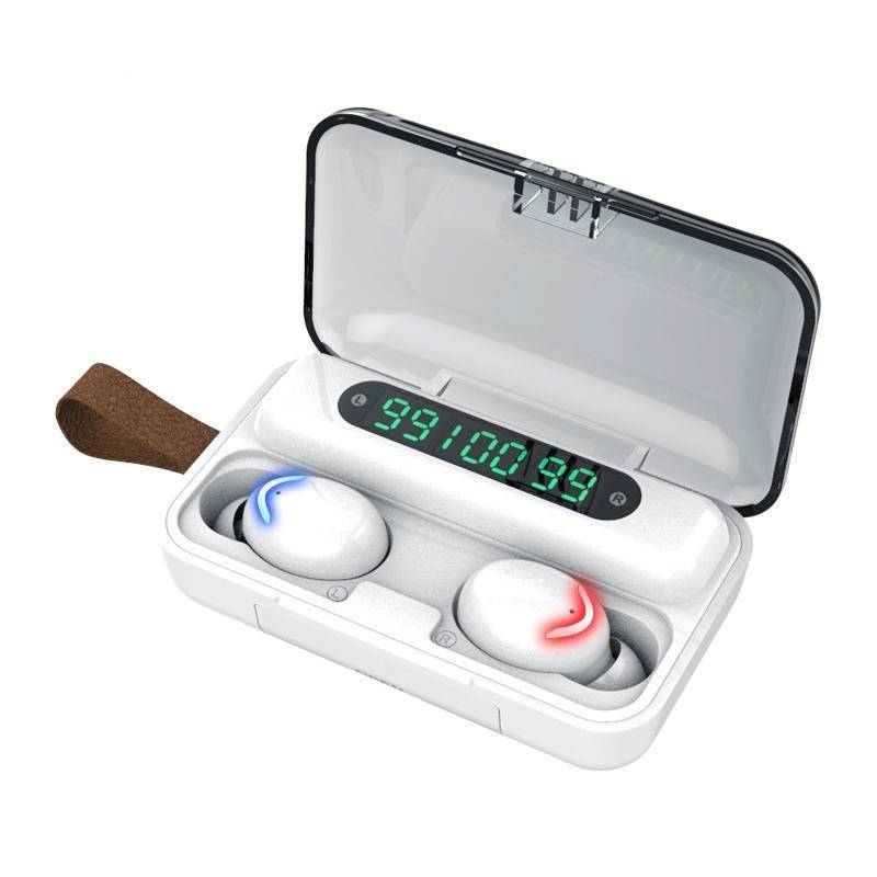 Ecouteurs Bluetooth Réduction De Bruit Écran LED Toucher Intelligent 220h - Blanc - Yonis-0