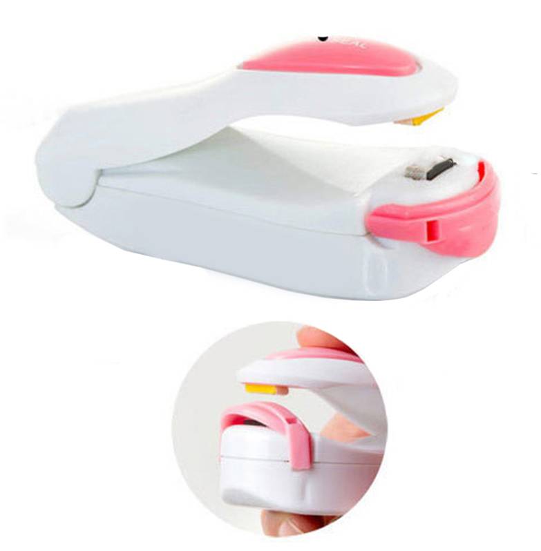 Mini Machine A Sceller Base Aimantée Portable Sachets Plastique Capuchon Blanc YONIS-0