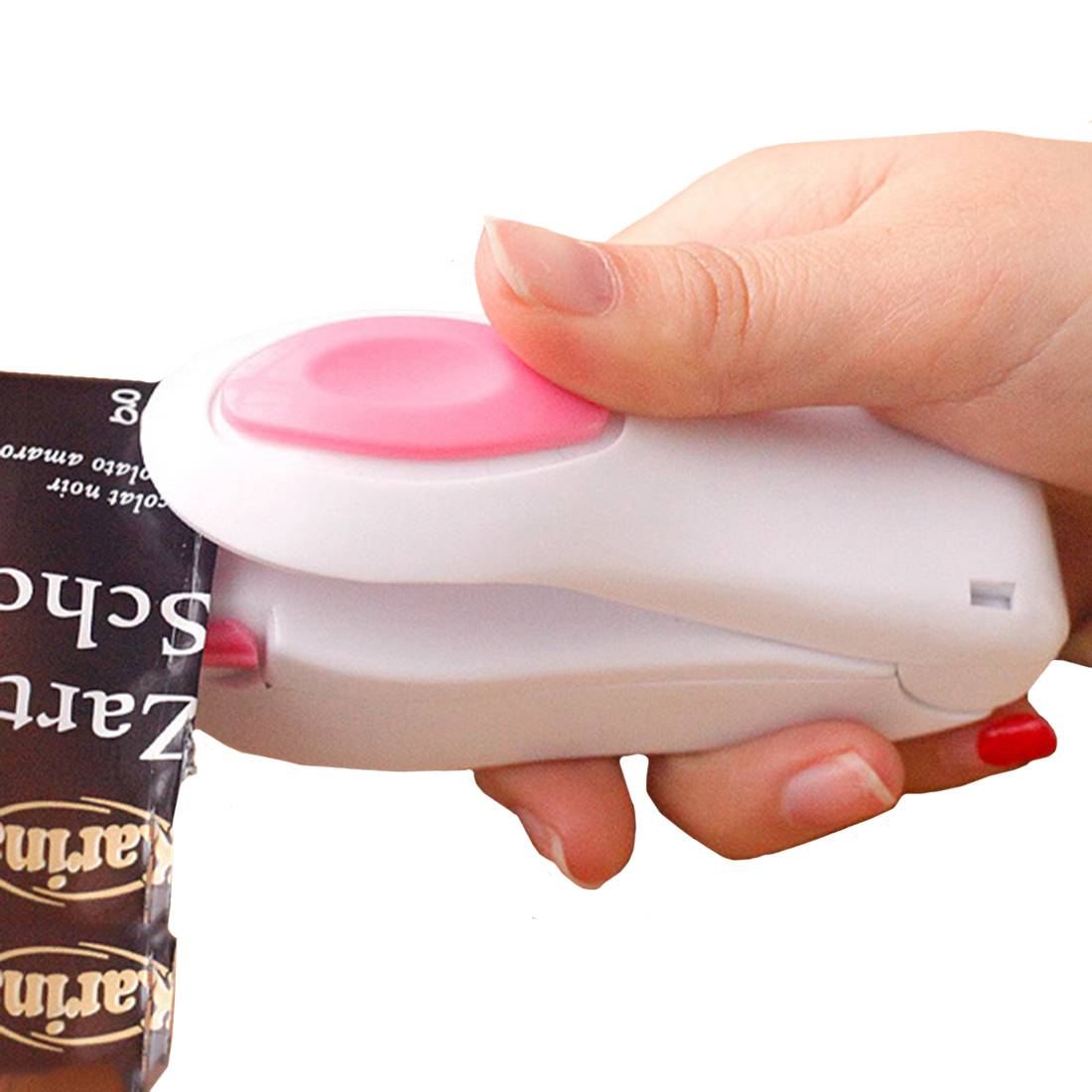Mini Machine A Sceller Base Aimantée Portable Sachets Plastique Capuchon Blanc YONIS-2