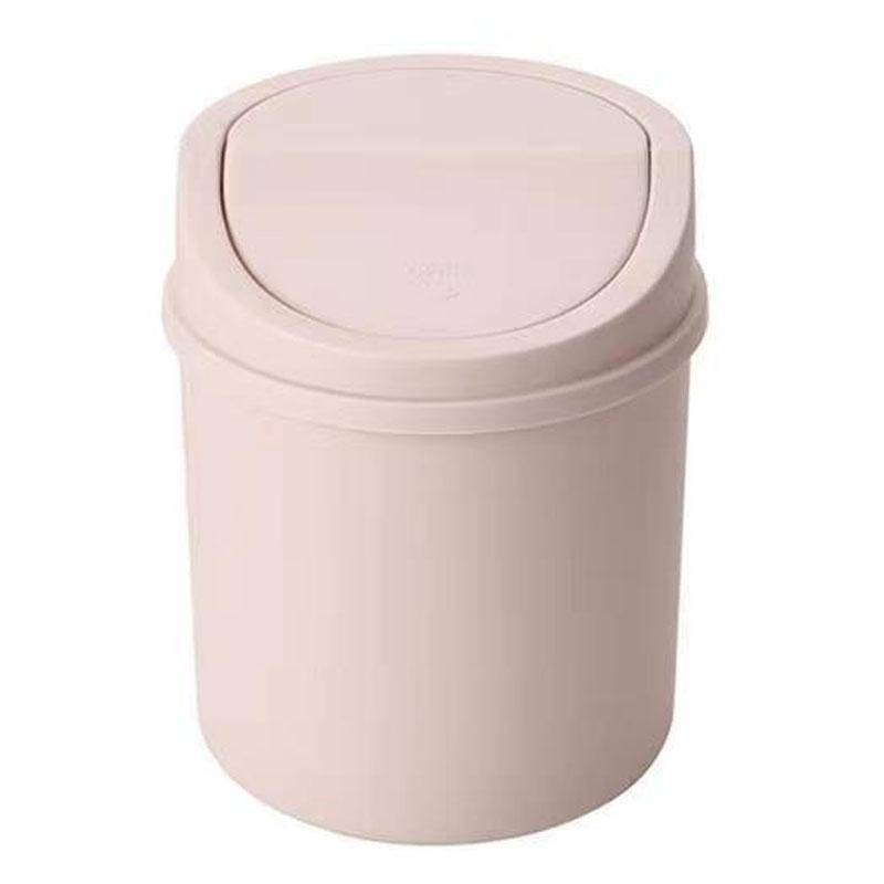 Tirelire Mini Poubelle De Bureau Couvercle Amovible Rose Pour Chambre Etudiant Rose YONIS-0