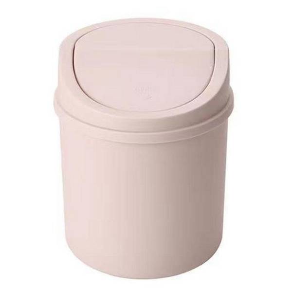 Tirelire Mini Poubelle De Bureau Couvercle Amovible Rose Pour Chambre Etudiant Rose YONIS