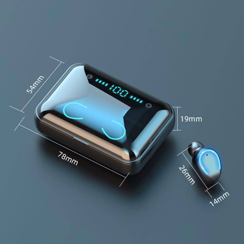 Ecouteurs Bluetooth Réduction De Bruit HD Étanche Avec Boîtier De Charge LED - Blanc - Yonis-1
