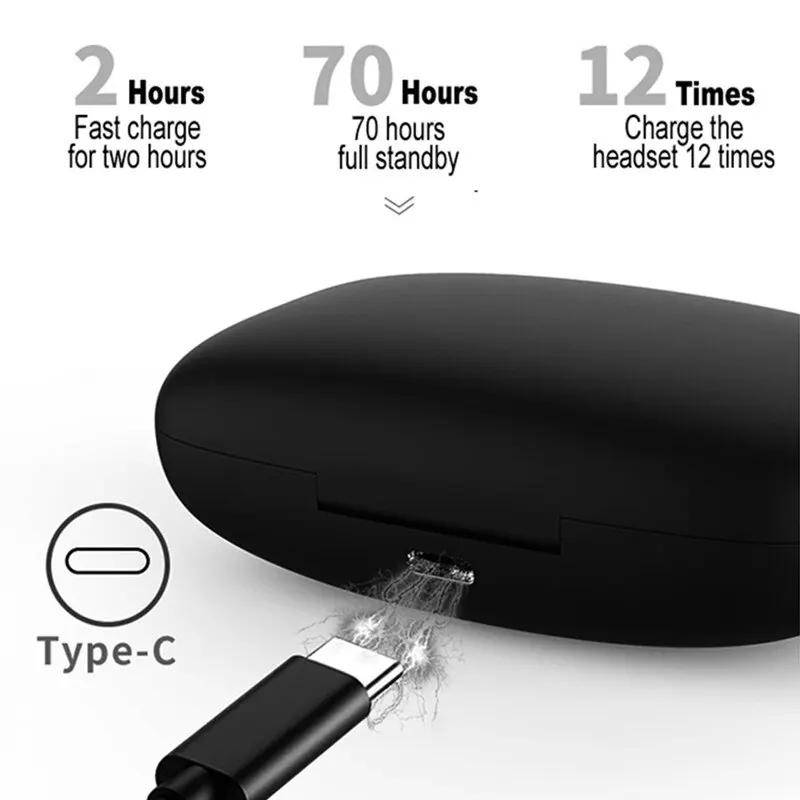 Ecouteurs Bluetooth Réduction De Bruit LED Affichage Double Batterie - Noir - Yonis-1