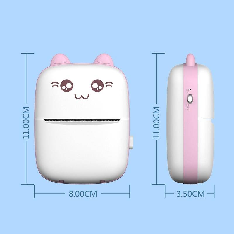 Mini Imprimante Thermique Bluetooth Portable Pour Photos Et Stickers Rose YONIS-1
