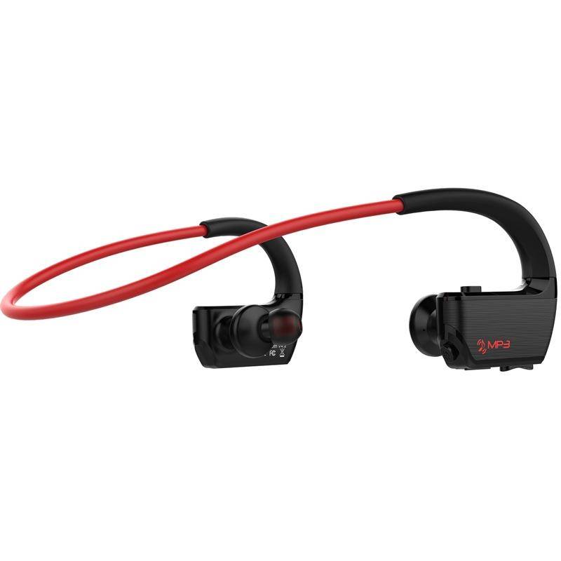 Ecouteurs Bluetooth Sport Sans Fil Avec Mémoire 8GB Et Pédometre Intégré Rouge YONIS-0