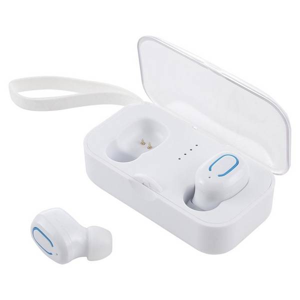 Ecouteurs Bluetooth 5.0 Sans Fil Stéréo Avec Boîtier De Charge Blanc YONIS
