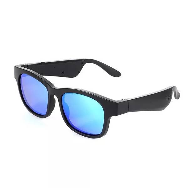 Lunettes Audio Écouteurs Bluetooth Stéréo Anti-UV Connexion Multi-Point Bleu YONIS