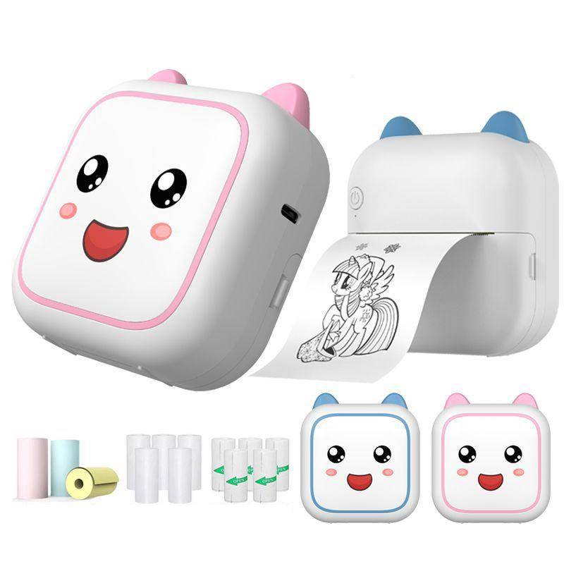 Mini Imprimante Portable Bluetooth Rose Haute Définition 200DPI Longue Autonomie YONIS-2
