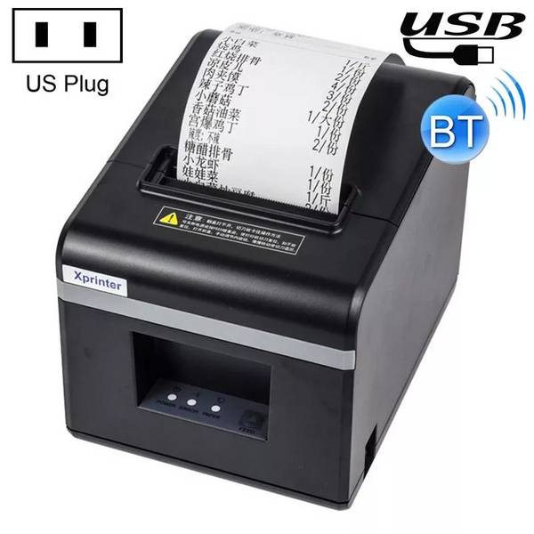 Mini Imprimante Thermique USB Bluetooth 80mm 160mm/s Rapide et Durable Noir YONIS