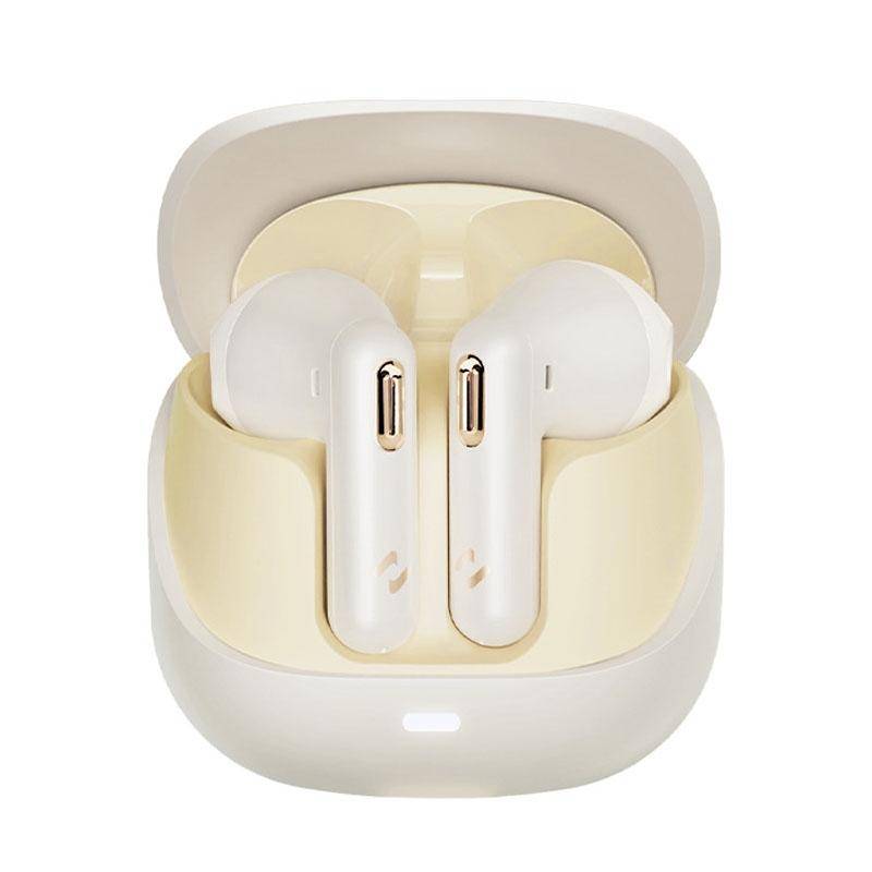 Ecouteurs Bluetooth Sans Fil Réduction De Bruit Appels Or Blanc YONIS-0