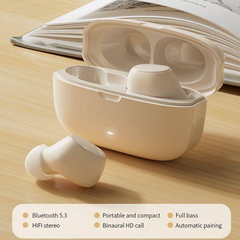 Ecouteurs Bluetooth Sans Fil AI Réduction De Bruit Audio Hi-Res 36Hrs Autonomie Beige YONIS-0